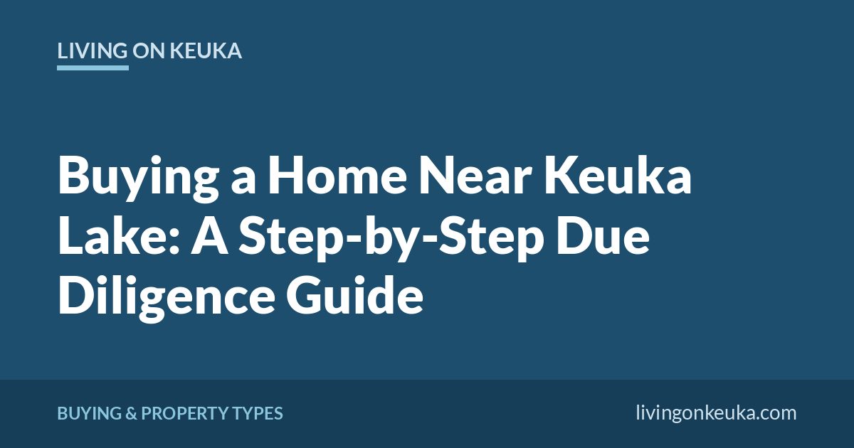 Living on Keuka title card: Buying a Home Near Keuka Lake: A Step-by-Step Due Diligence Guide
